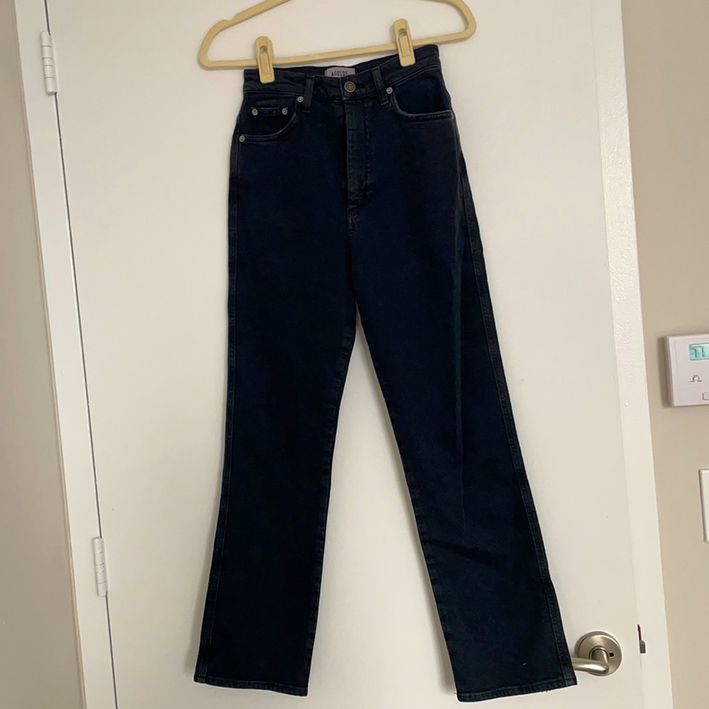 AGOLDE blue denim mom jeans